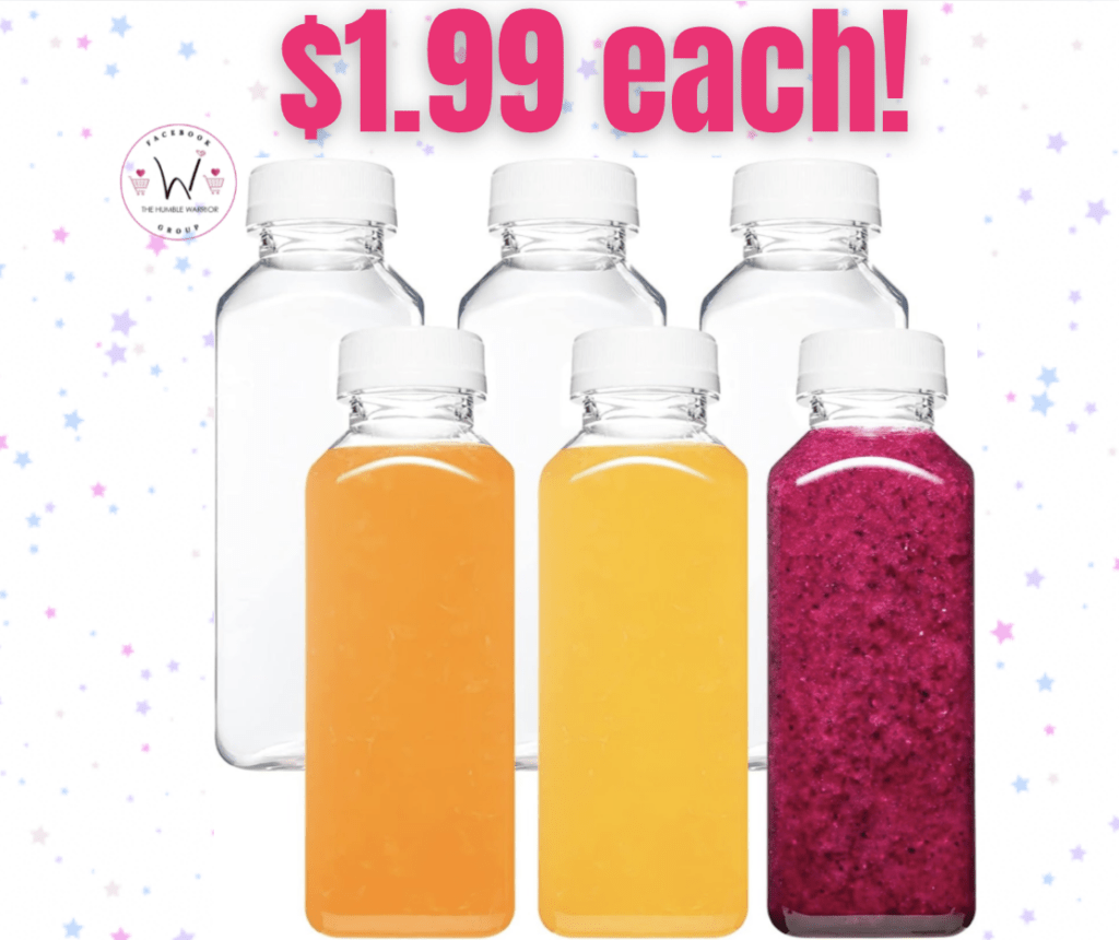 6 Pack of Reusable Juice Bottles!